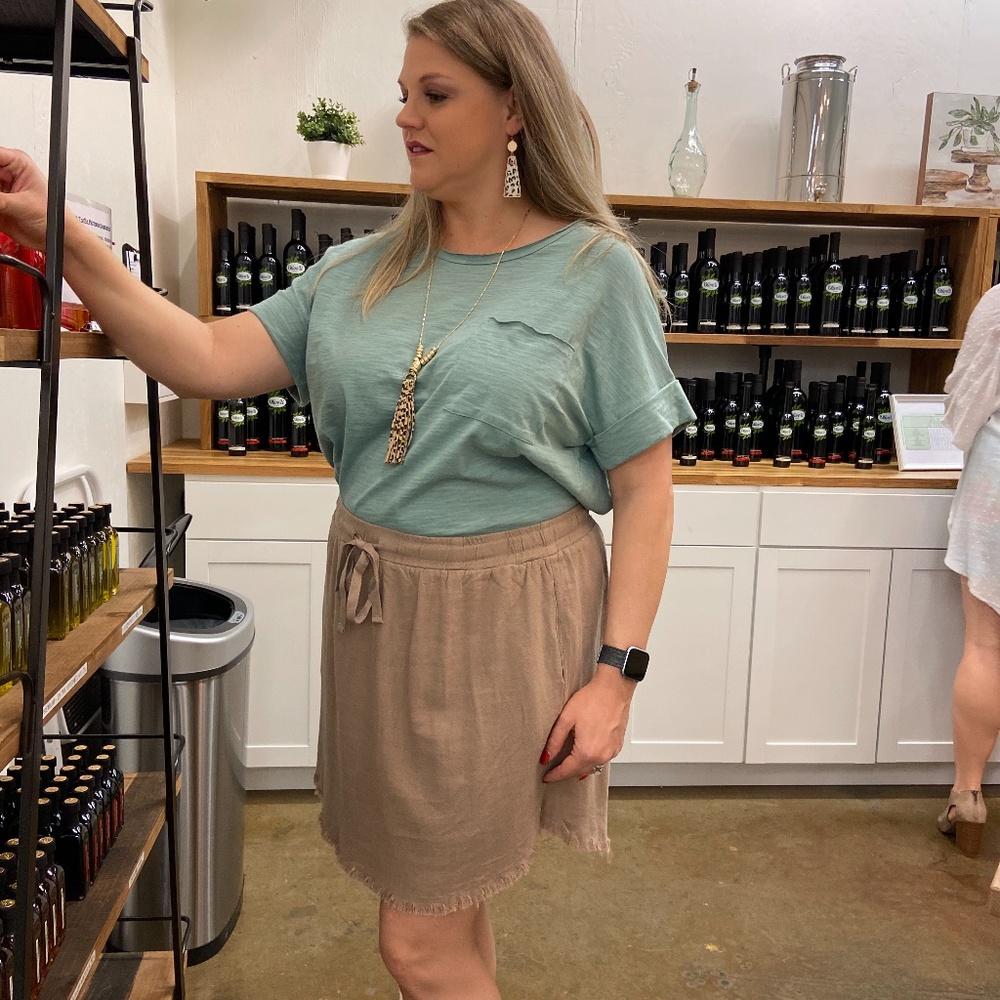 Plus Size Fringe Hem Shirt